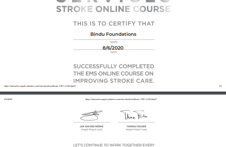 Angels Initiative- Emergency Services Certificate